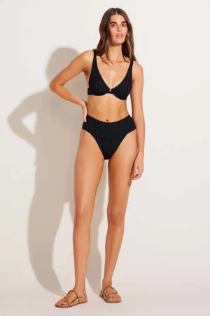 Universal Size Adjuster Emmi High Waist Bottom - Black SuperRib