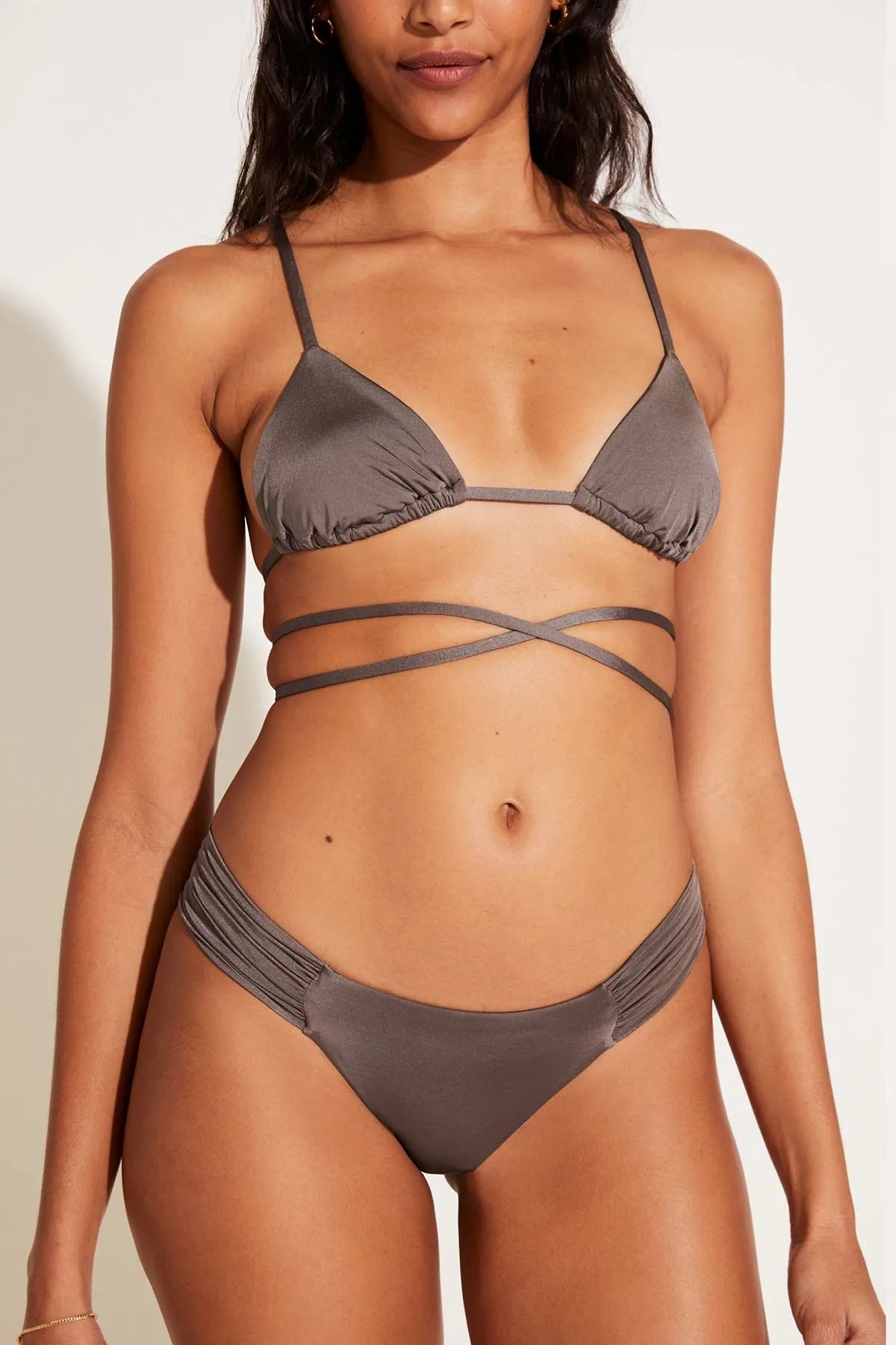 Gemma Ruched Bottom - Mineral Shimmer EcoLux Convertible Strap System