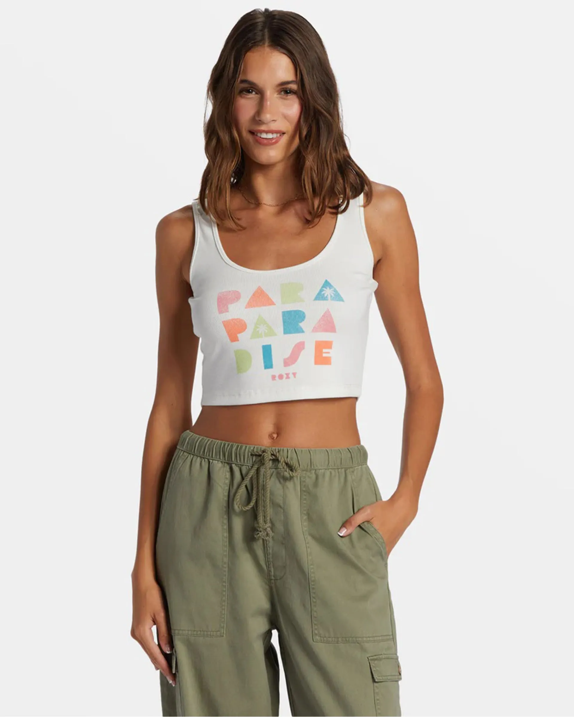 Para Paradise Cropped Tank Top (Past Season) Cooling Fabric Technology