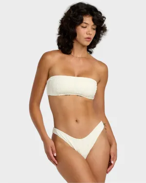 Flexible Back Closure Quick Drying Technology Sweetness Bandeau Bikini Top - Vanilla Latte