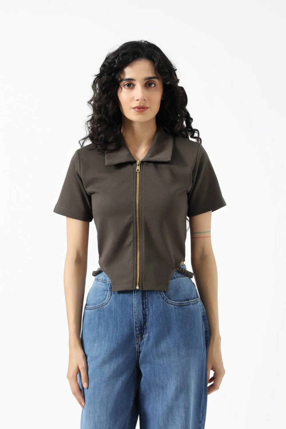 Wonder Core CROPPED TOP WITH ELASTICATION DETAIL