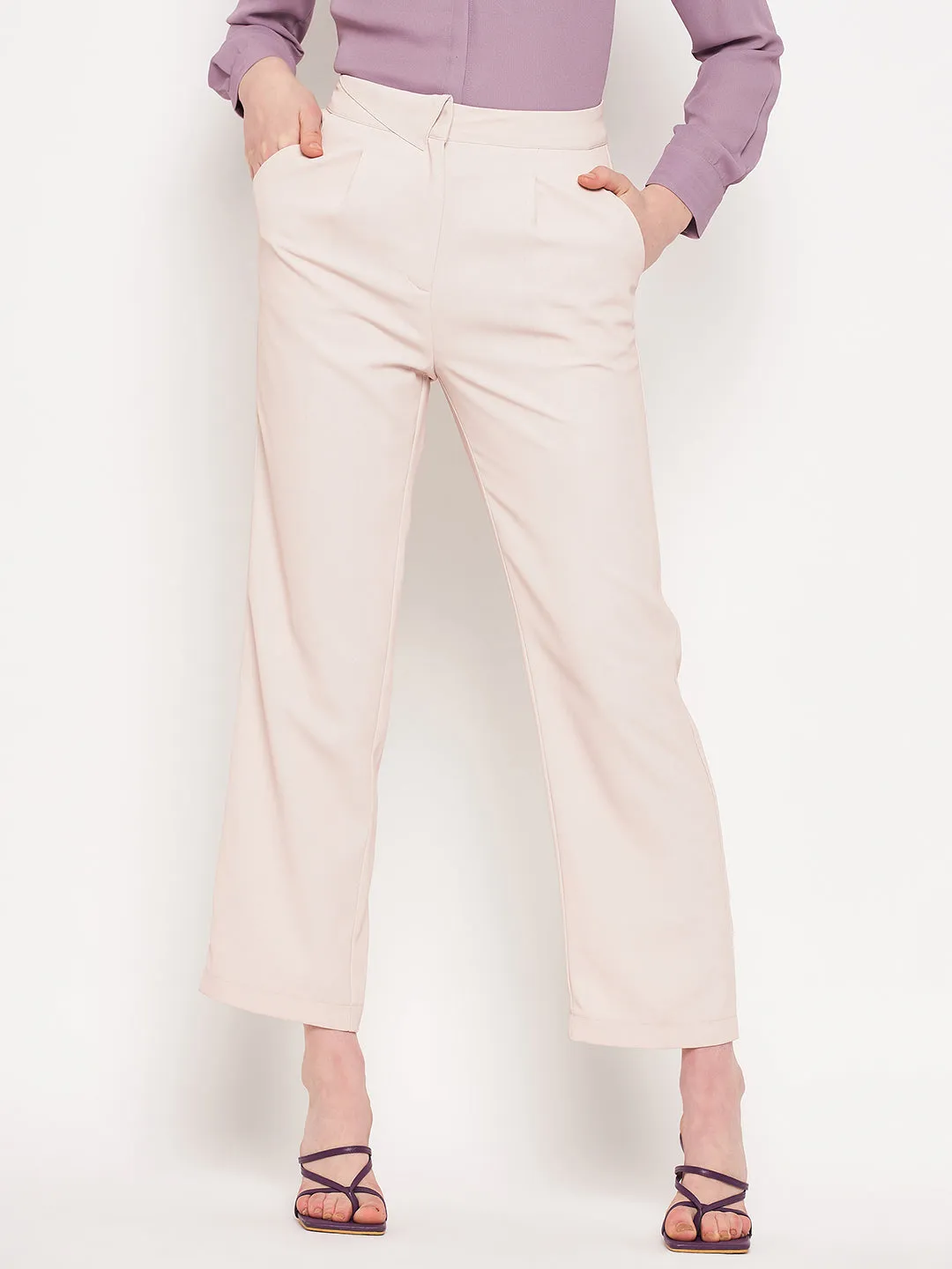 Madame Beige Trouser Elasticized Cuffs