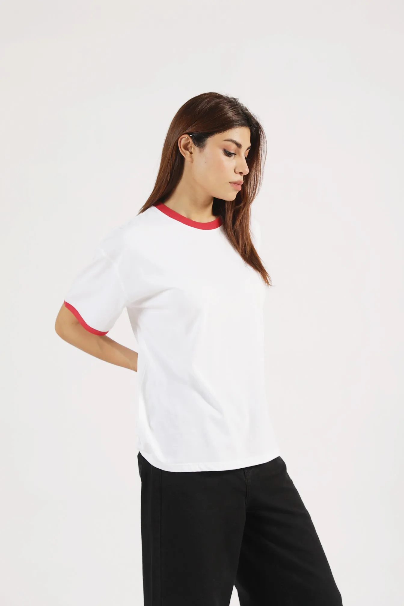 Warm Fashion OVERSIZED CONTRAST TEE