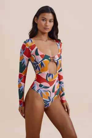 Suka Surf Suit - Botanical Flexible Waistband
