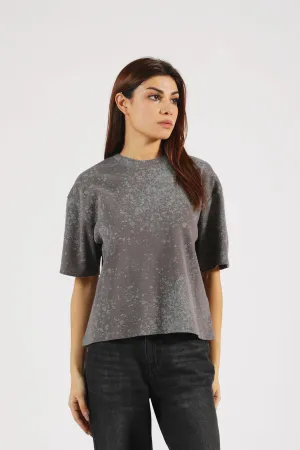 TEXTURED REGULAR TEE Daily Wear StainlessZippers
