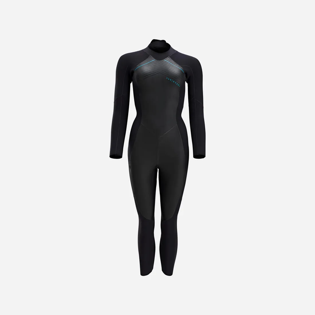 Neopreno triatl??n de mujer 3/2 mm 16 a 22??c Van Rysel  negro azul Durable YKK Zippers