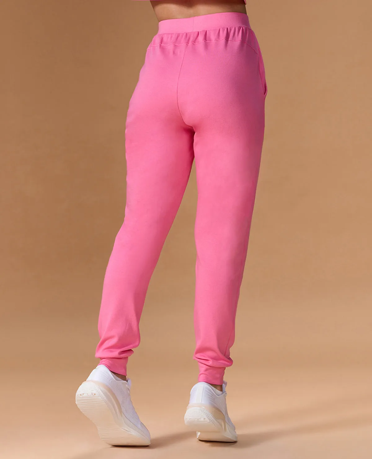 Corduroy texture Extra Soft Cotton Track Pants Pink