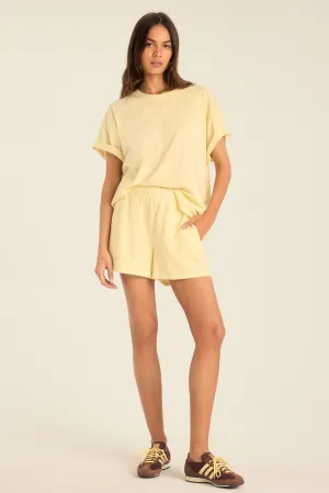Easy Care Fabric Eco Friendly Dye Process Coast Short - Buttercream Cotton Jersey