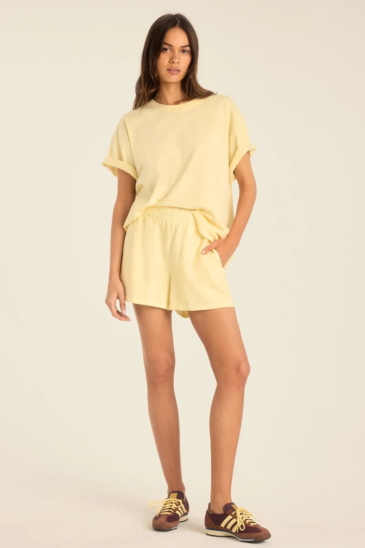 Easy Care Fabric Eco Friendly Dye Process Coast Short - Buttercream Cotton Jersey