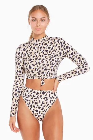 Ultra Fine Mesh Insert Barcelona High Waist Full Cut Bottom - Wildcat