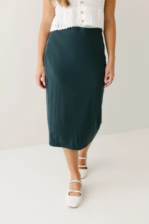 'Sasha' Knit Midi Skirt Lightweight Daily Mood Street Look