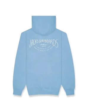 Crescent Summer Series Pullover Hoodie - Light Blue Fat Minimalist Look