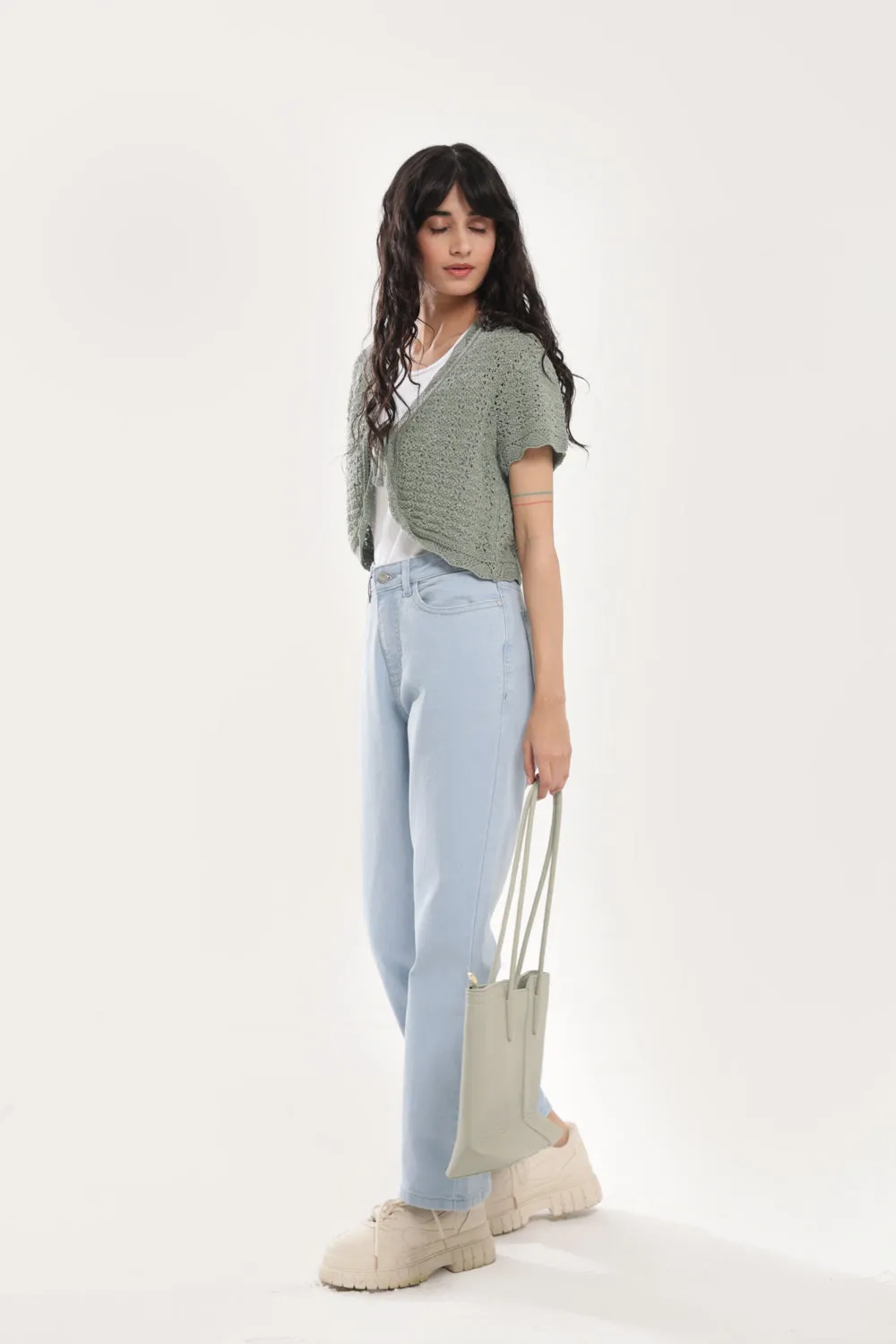 Concert Vibe CROCHET KNIT TOP WITH LUREX