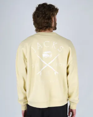 Bus Stop Heavyweight Crewneck - Yellow goes with high heels Cozy clothing