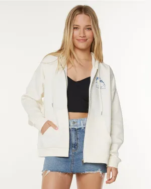 Evening LIneup Zip-Up Hoodie - White Classic Wear