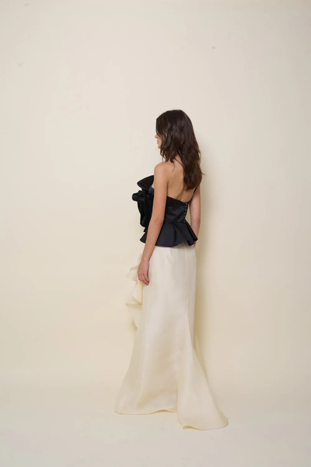 flared silhouette Cuffed hem Sevillana Skirt