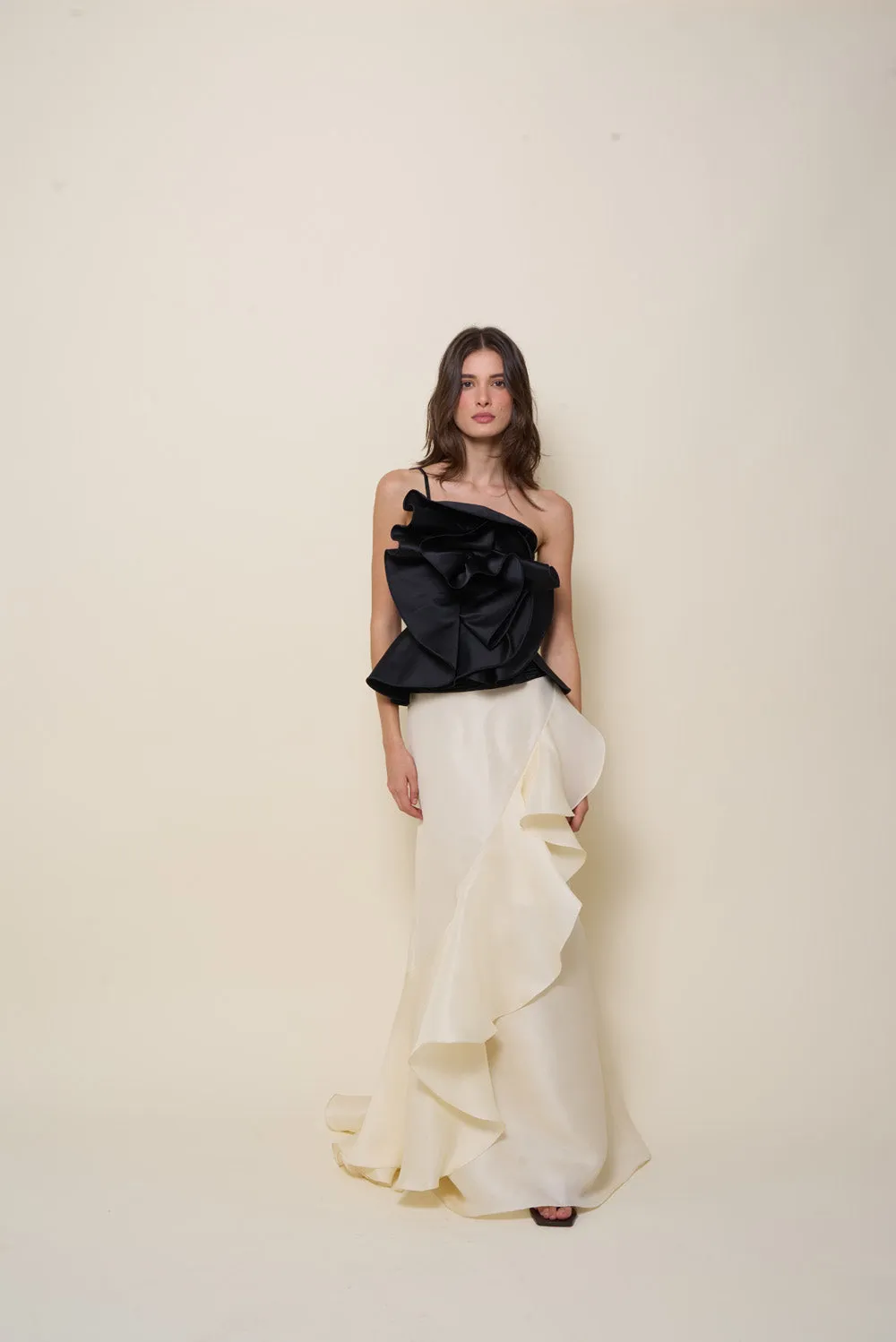 Cashmere Touch Stretch Material Sevillana Skirt