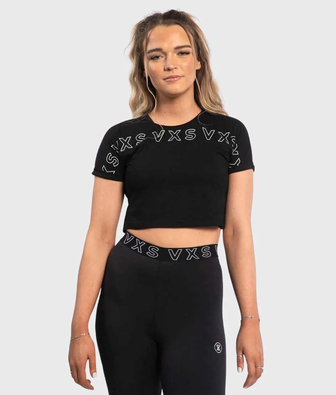 Breathable mesh Work Safe Crop T-Shirt