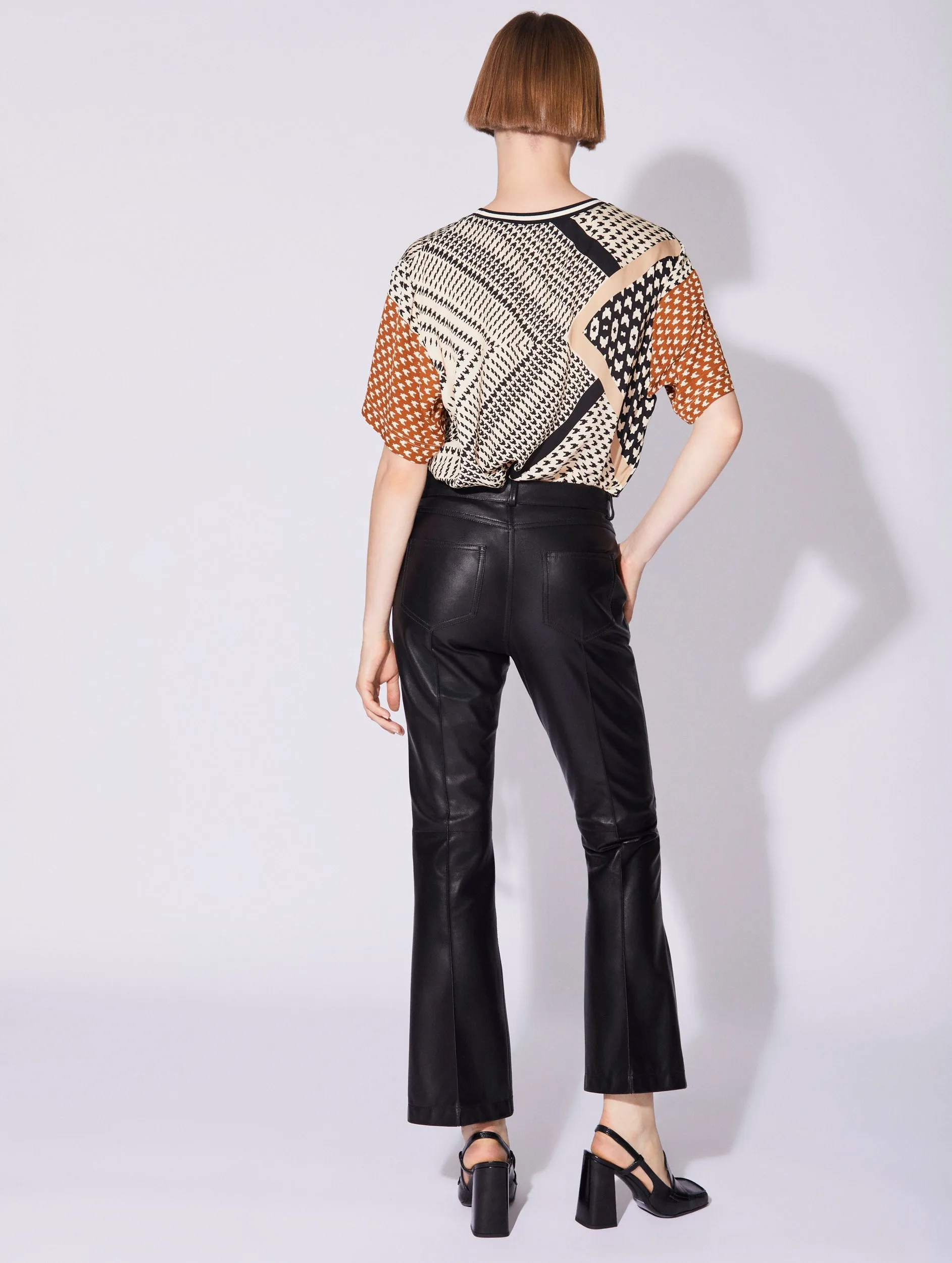 Low Maintenance Gripper Waistband Black plong?? lambskin trumpet trousers