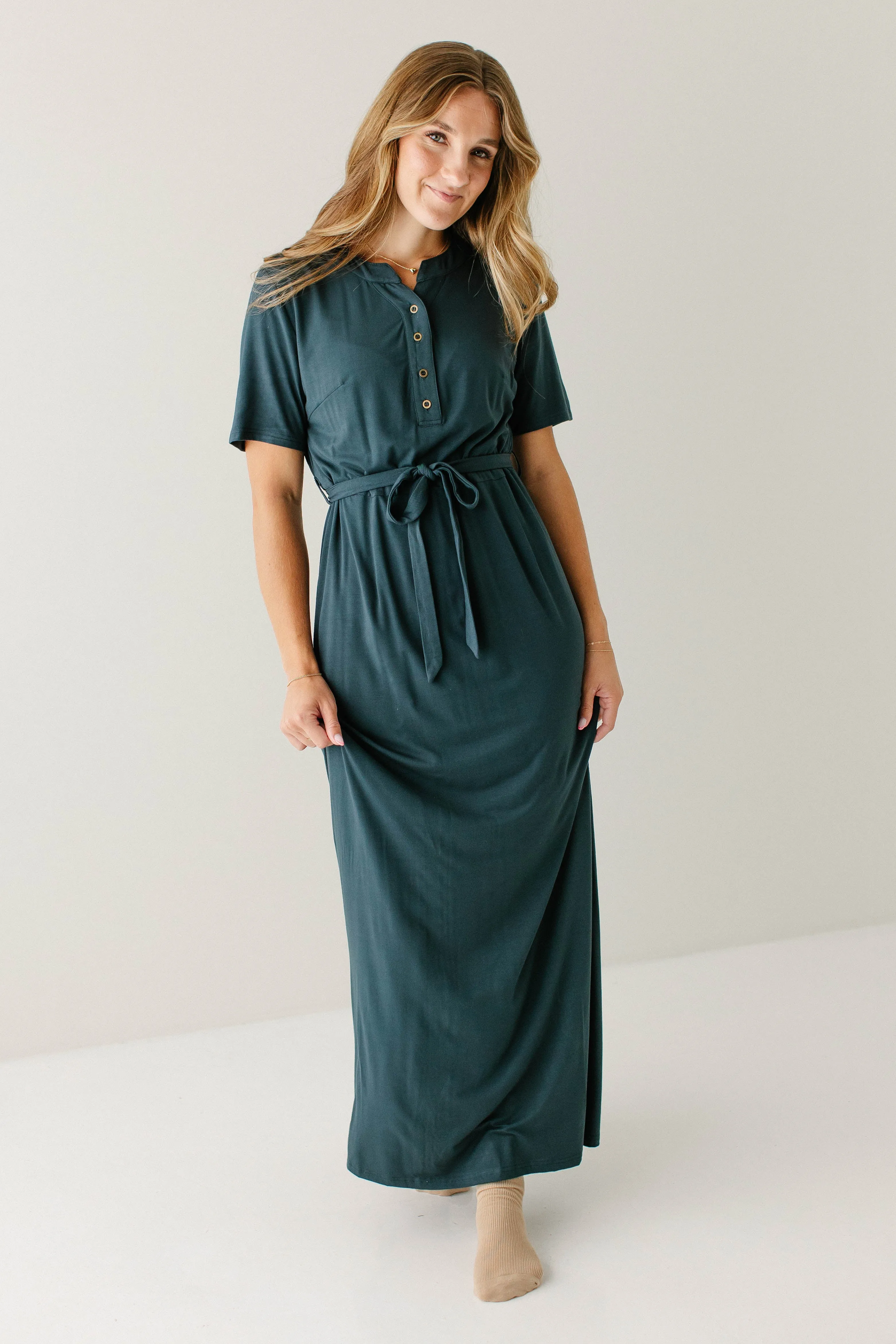 'Kate' Knit Maxi Dress Temperature Regulating Occasion Dressing