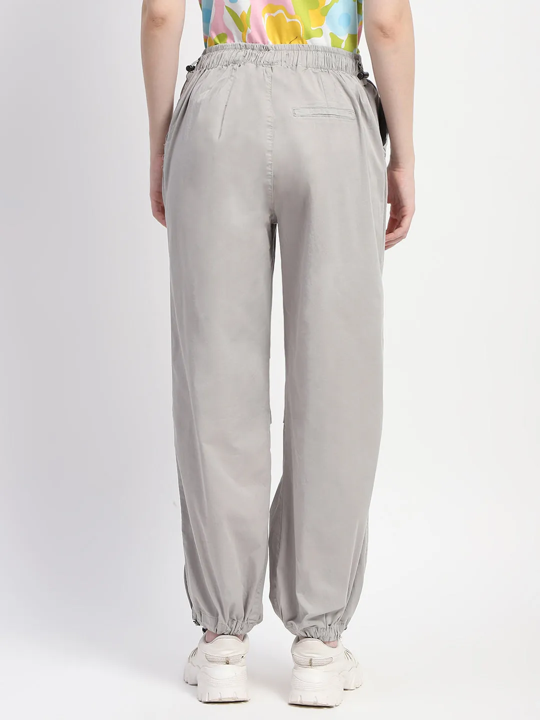 Madame Off White Cotton Joggers Lightweight Construction All Season Versatility