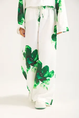 Long Use PRINTED SATIN TROUSER