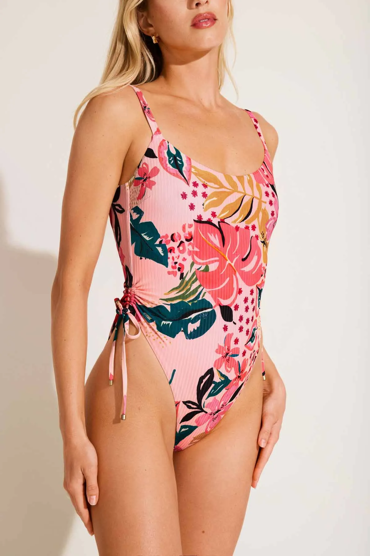 Ethical production Bonded Seam Technology Gemma One Piece - Coral Jungle EcoRib BT