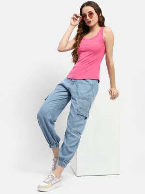 Madame Solid Light Blue Jogger Indoor Comfort