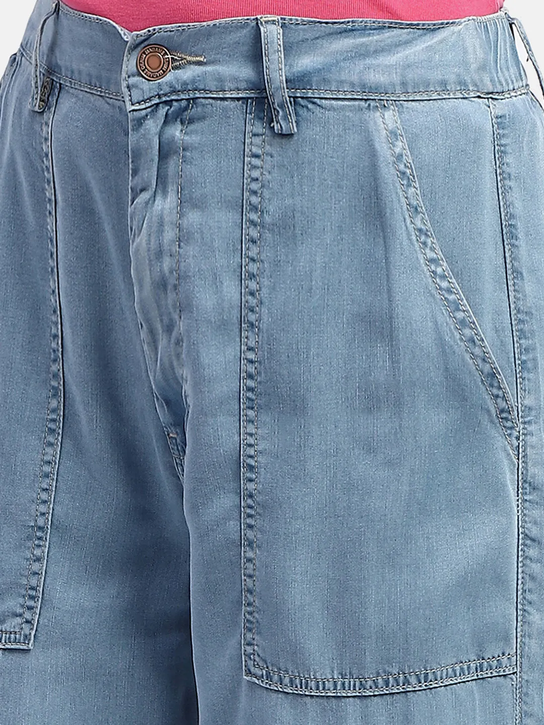 Madame Solid Light Blue Jogger Comfy Look