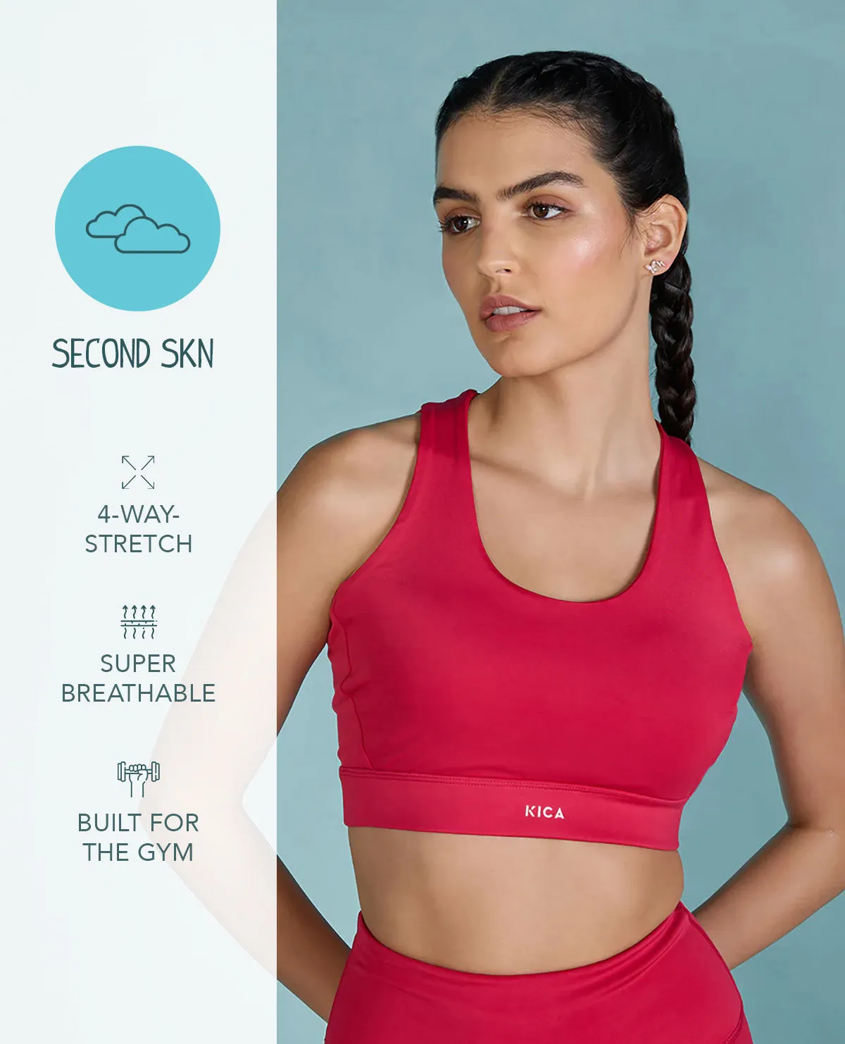 Fashionable Strappy Sports Bra with Removable Pads Durable Material Small