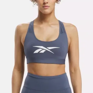 Elegant Reebok Women's Lux Vector Racer Blue Sports Bra