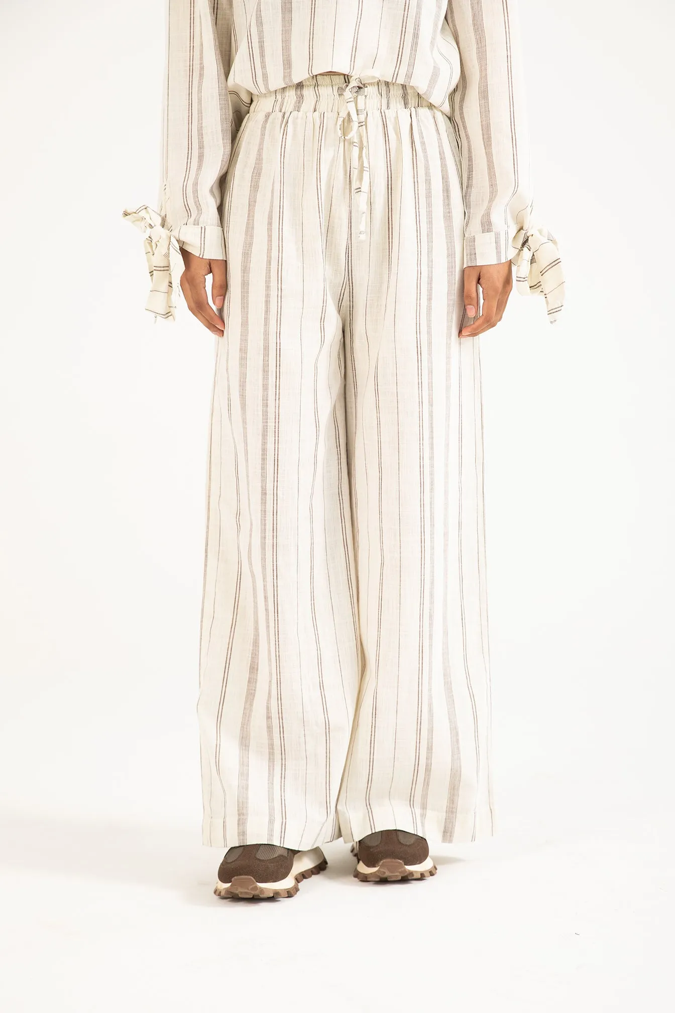 Urban appeal STRIPED WIDE LEG TROUSER