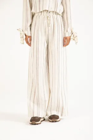 High Rise Design STRIPED WIDE LEG TROUSER