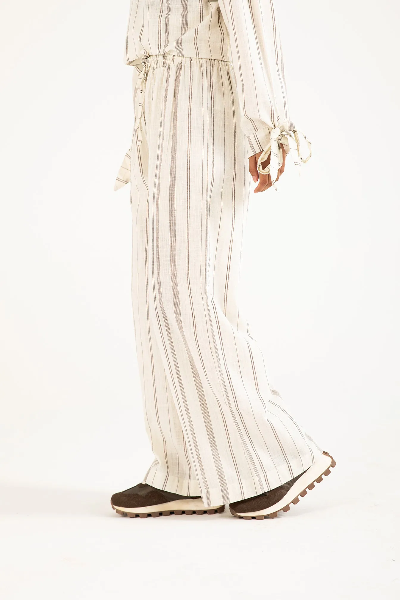 Quick Pack Cozy Stretch STRIPED WIDE LEG TROUSER