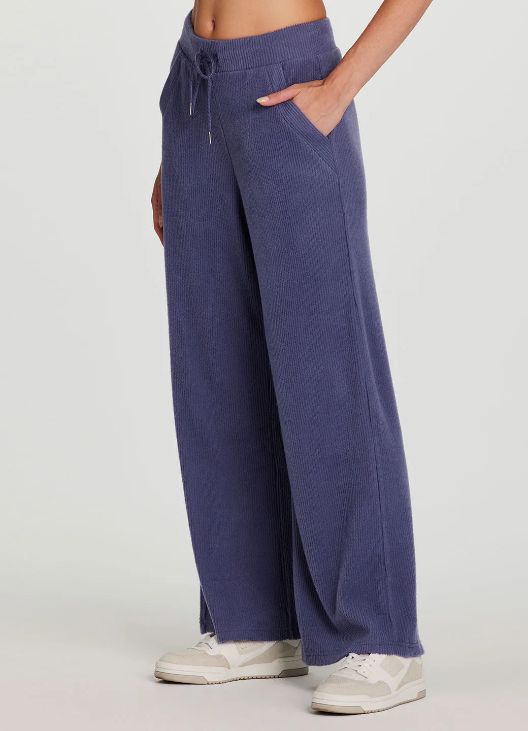 NoBuckleDesign Laidback Ribbed Wide Leg Pant