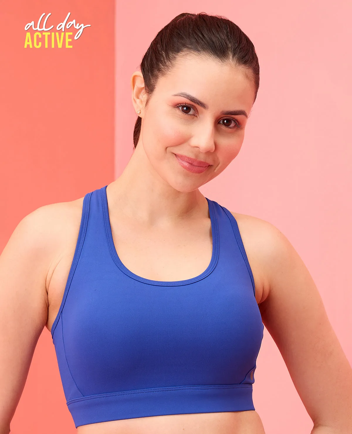 Durable Fabric Sports Bra with Criss-cross straps and Back Closure - NYK310- Surf The Web