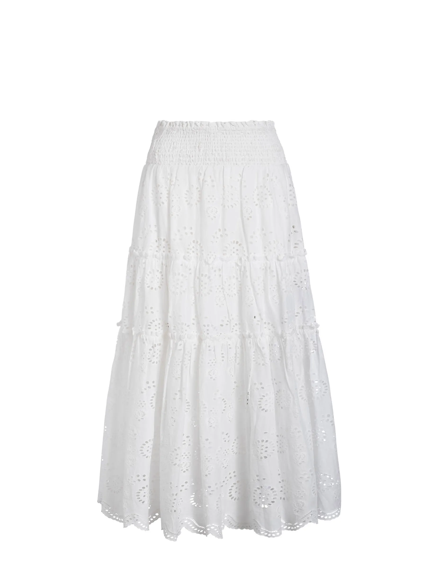 All Day Comfort Charlie Skirt In Fresh White Eyelet