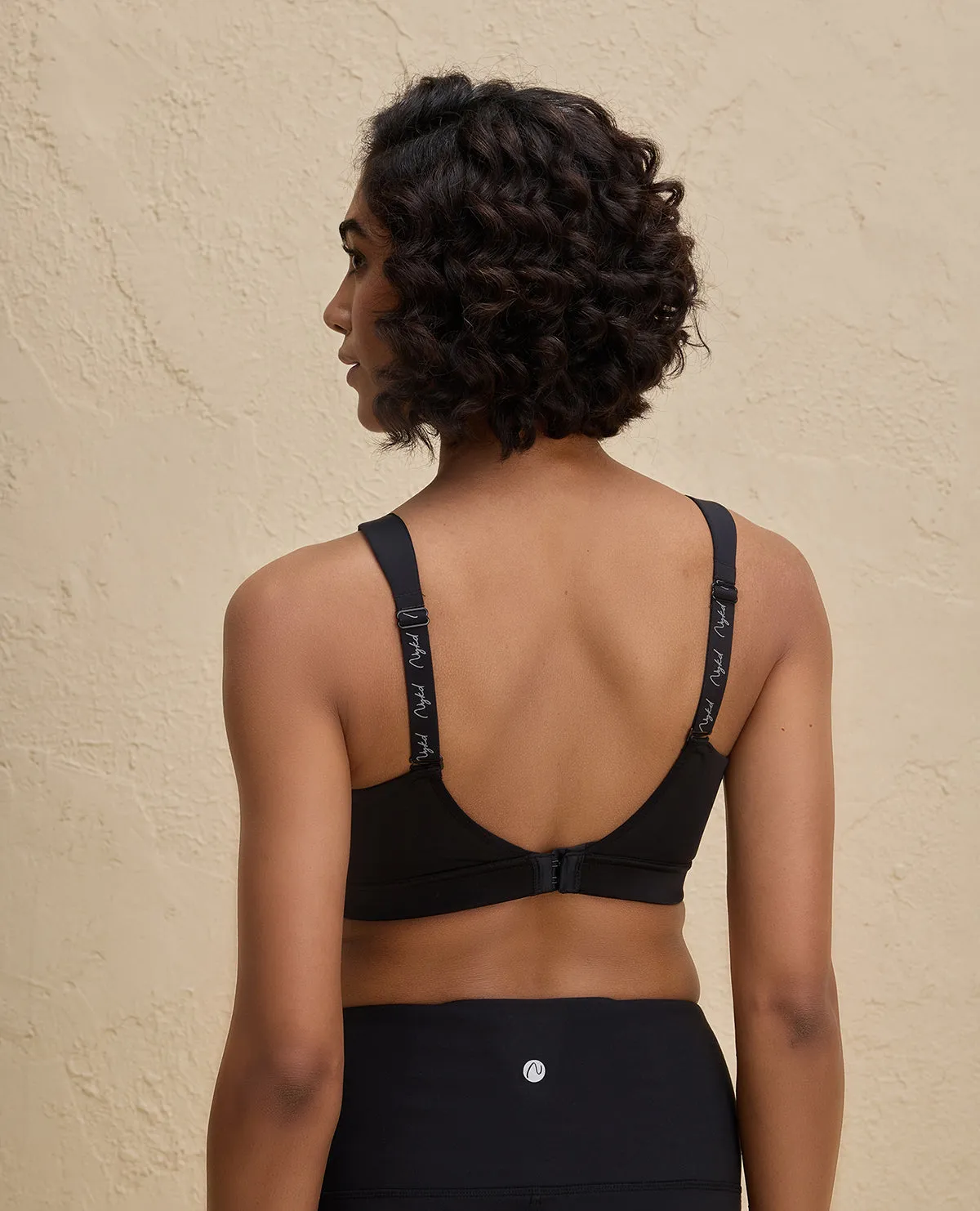 Nykd By Nykaa Ultimate Full Coverage High Impact Adjustable Sports Bra-NYK908-Jet Black Stretchable