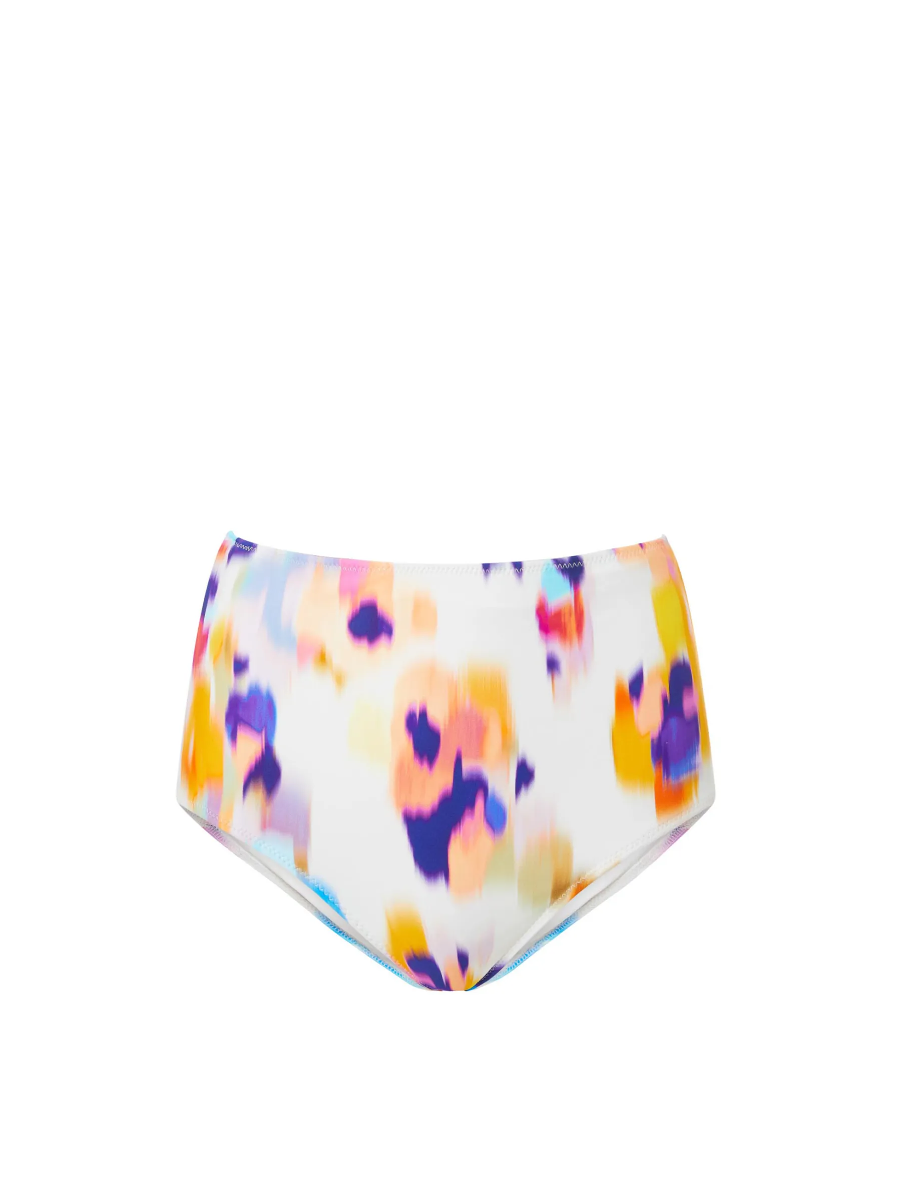 Classic High Waist Bottom Floral Ikat Stretchable Waistband Quick Drainage Weave
