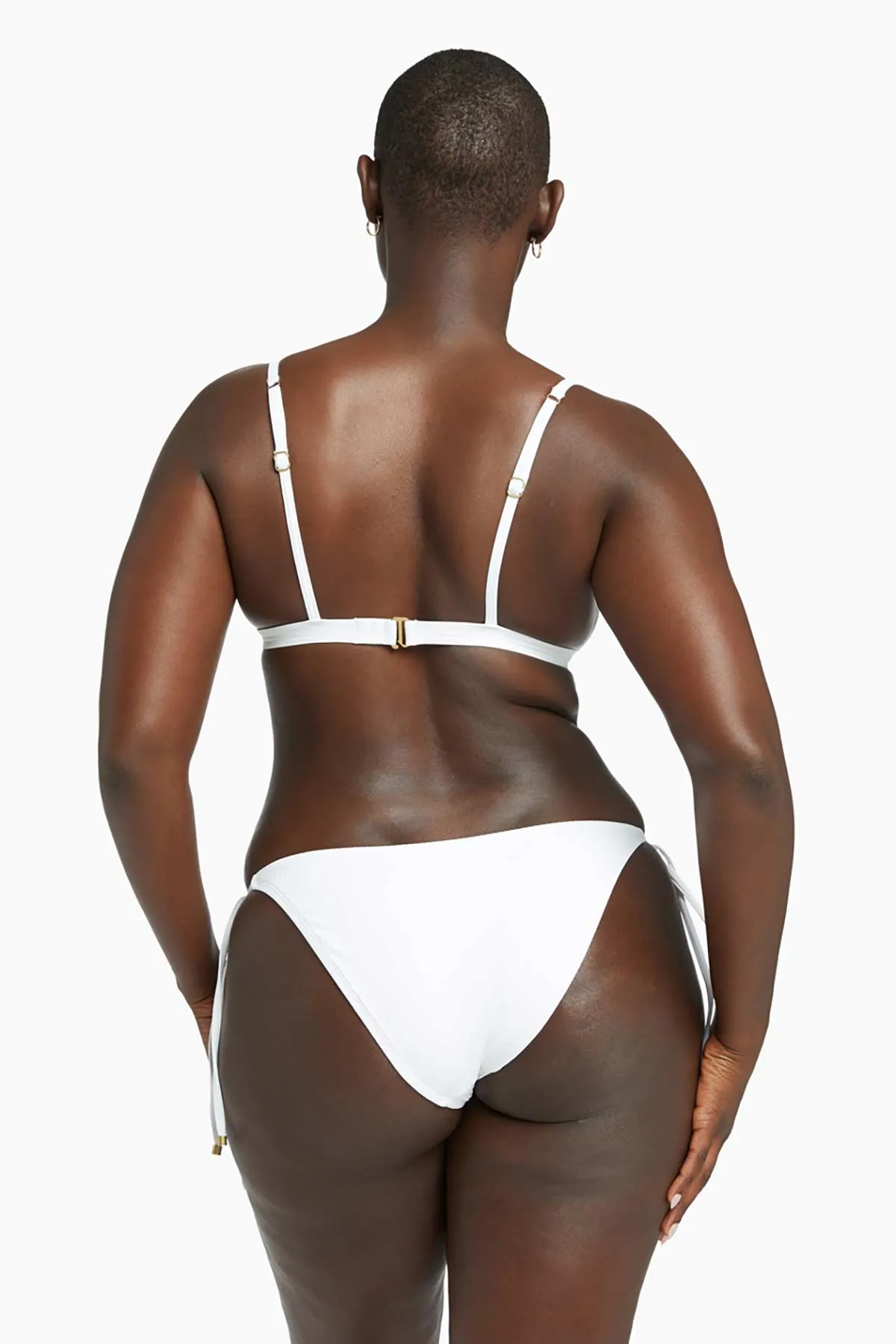 Lightweight Comfort Reinforced Side Panels Elle Tie Side Ring Bottom - White EcoRib BT