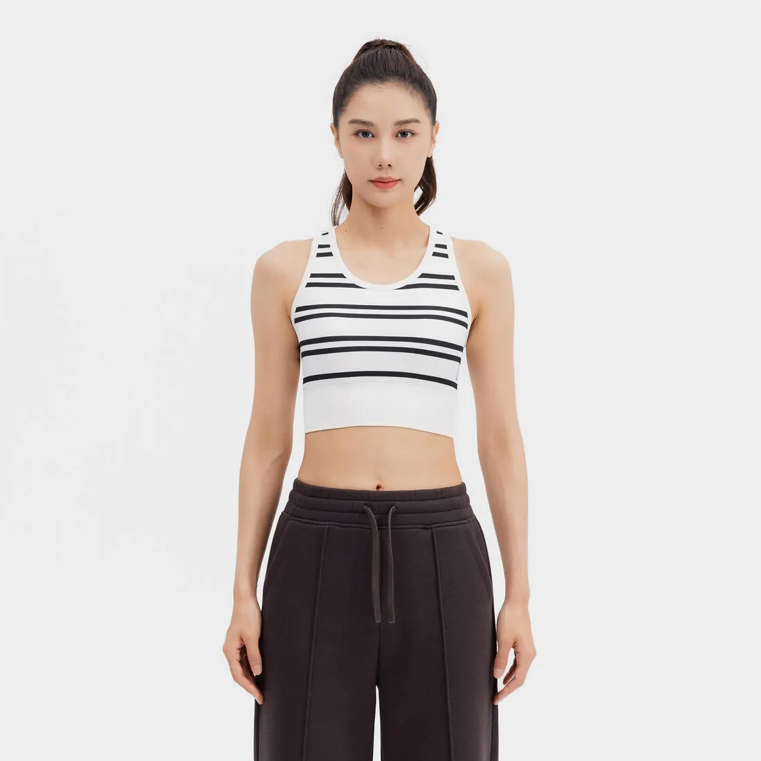 Adjustable hook Wide Underband Support CN Tank Bra 520 BROWN
