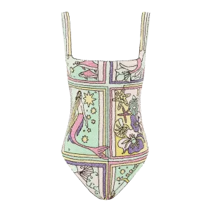 Coastal Fashion Talia Hand Beaded Multi-Coloured Crystal Swimsuit