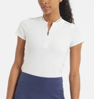 Beaded details oversized but not shapeless Amelia Short Sleeve Polo