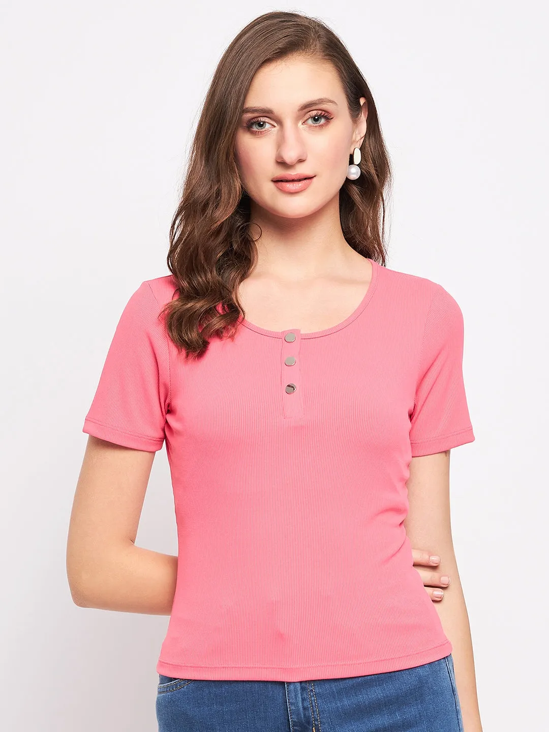 Light Flow Madame Carrot Pink Cotton Top
