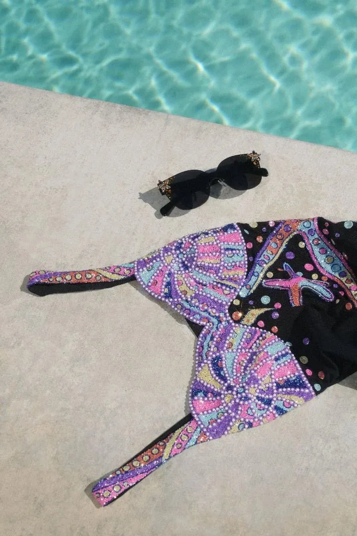 Smart purchase Summer Break Selene Sea Shell Swimsuit in Black Pink shell bust