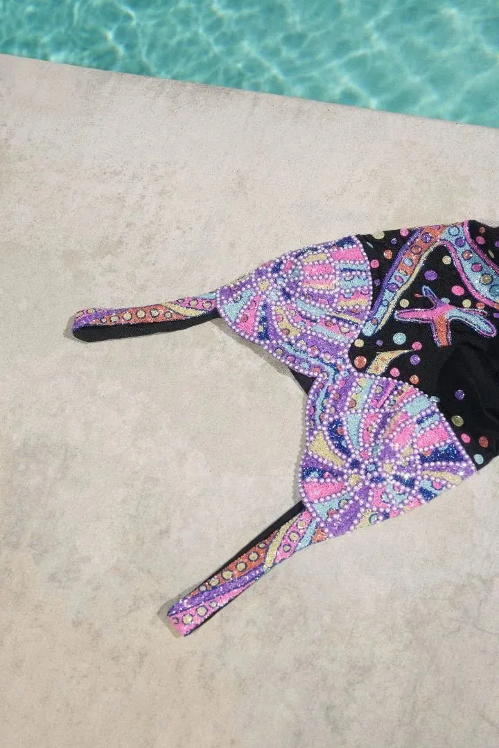 Selene Sea Shell Swimsuit in Black Pink shell bust Summer-essentials