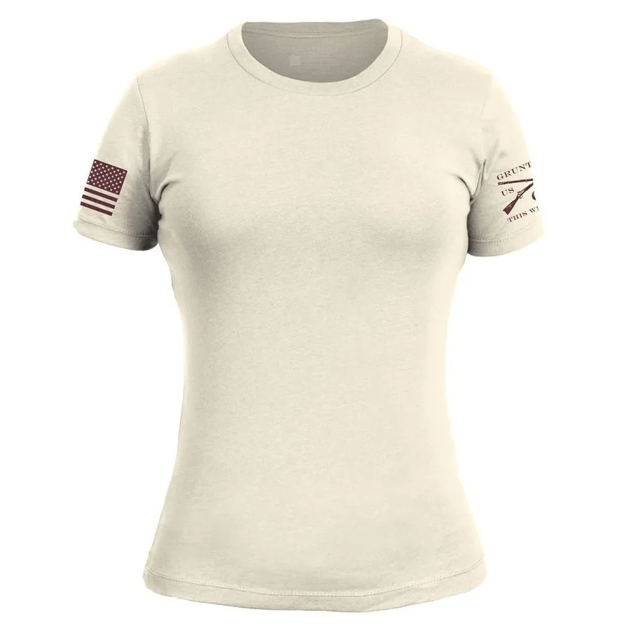 Lightweight Design Basic T-Shirt Women's Slim Fit - Natural