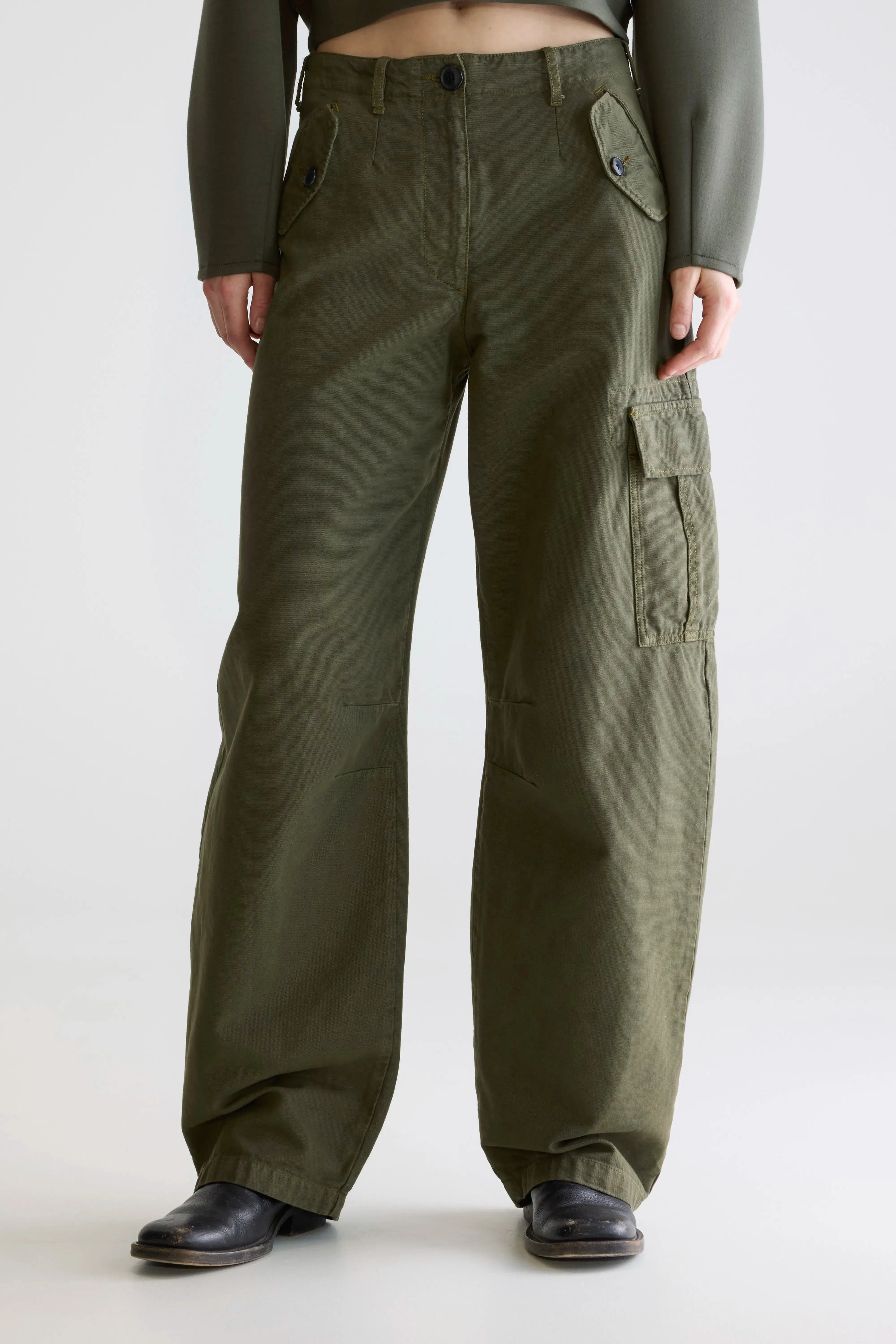 Core Cut Lightweight Design Piazza relaxed trousers (252 / W / OLIVE)