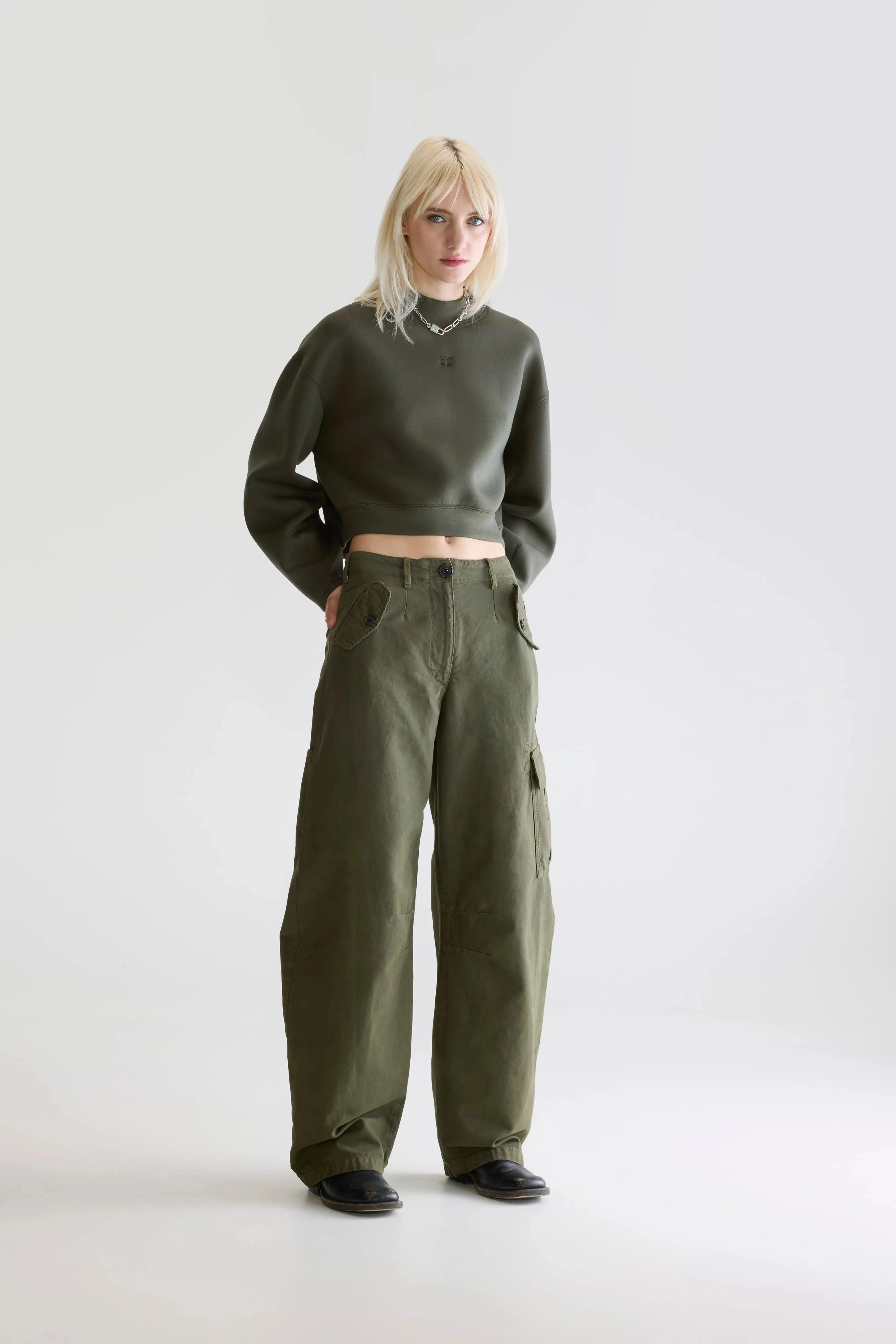 AdjustableWaistband Lightweight Design Piazza relaxed trousers (252 / W / OLIVE)