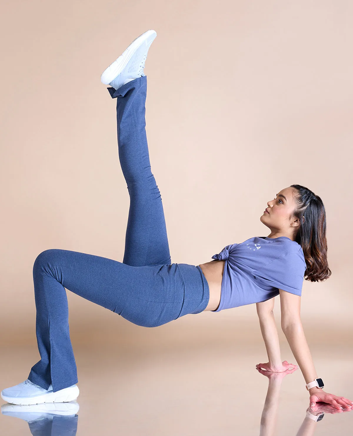 Daily Motion All-Purpose Wear Women High Waist Cotton Side Slit Flared Pants